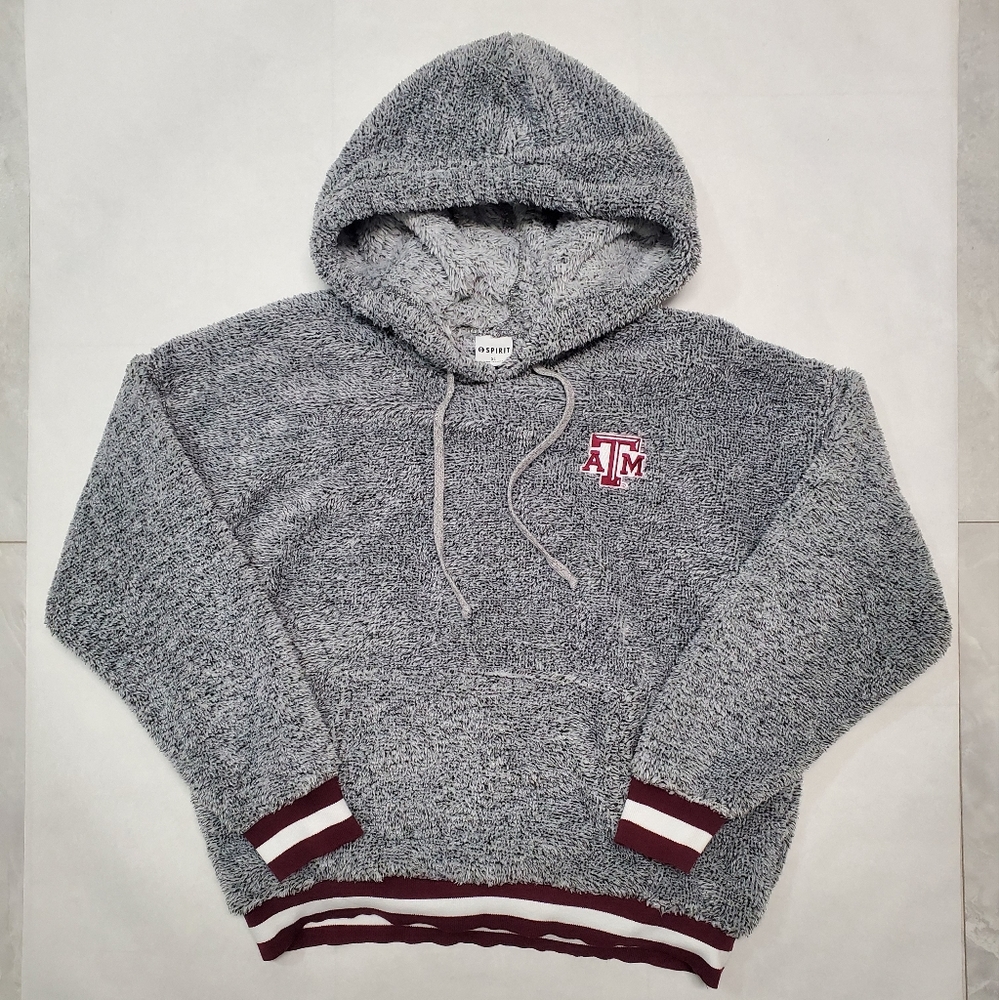 Texas A&M Aggies Sherpa Hoodie Grey women's XL